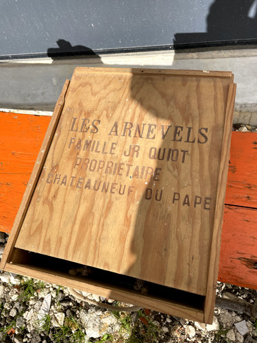 Caisse bois vin chateauneuf - bois, du