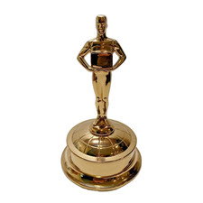 Telly Award Trophy Gold Award Statuette - Television & Video Memorabilia