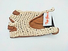 Gants Conduite Vintage Voiture en Cuir Chèvres Embrasse En Réseau Polyester