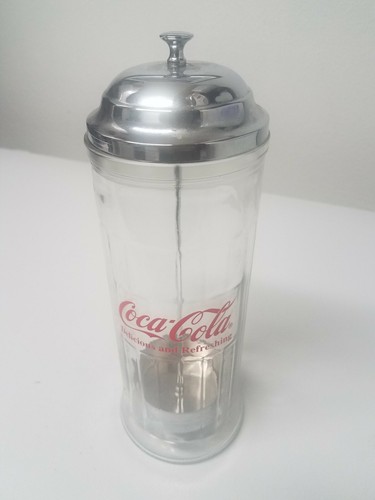 Coca cola straw holder - cola, glass