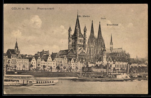 Carte postale cologne rh - postale,