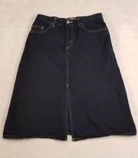 Ober Original Jeans Womens Blue Jean Denim Skirt SIZE 6 Front Split (UK 10) 