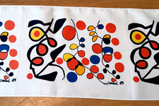 1969 Calder Original Spring Carnival Silk Screen Scarf Textile Art Vtg Mcm Rare