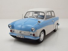 Trabant P50 Trotteur 1958 Bleu Clair Modèle de Voiture Blanc 1:18 Solido