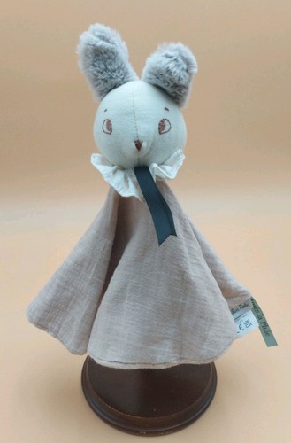 Doudou plat lapin rond vieux - plat,