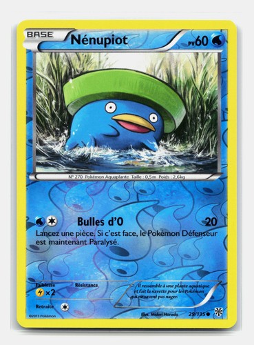 Carte pokémon nénupiot - carte,