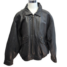 Blouson Cuir XXL Arcadia Noir
