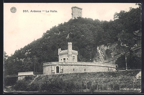 Cpa houyet ardenne halte - cpa,