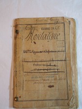 Military booklet of a French soldier - Montaigne class 1878 - 136th Rgt