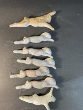 Carbonel Santon Terracotta Rabbits -one Chipped- France