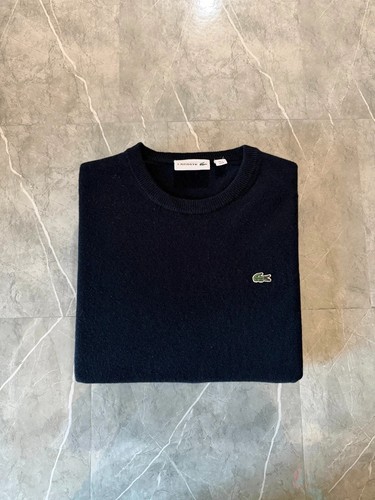 Pull col rond coudières cuir