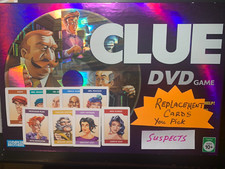 Clue  DVD  Game SUSPECT CARDS   You Pick   Game Replacement Cards   2006