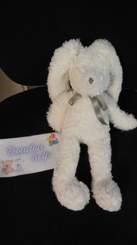 Doudou peluche lapin blanc - doudou,