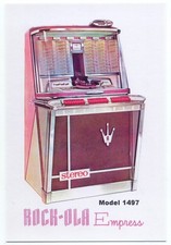 Rock-Ola Empress Jukebox Model 1497 Advertising Postcard