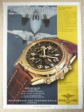 5/1999 PUB WATCH BREITLING WATCHES SWISS CHRONOMAT F-14 TOMCAT ORIGINAL AD