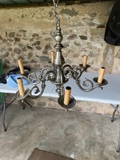 LUSTRE ETAIN 6 BRANCHES ETAT