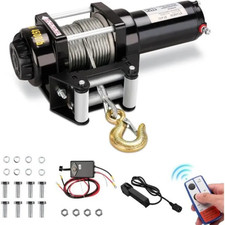 Treuil Électrique 12V 4500 LB / 2041 Kg Câble Acier 10m Auto Bateau Remorque