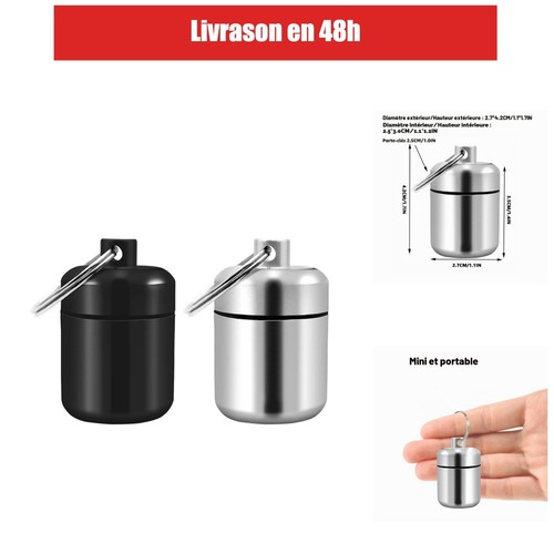Pilulier poche aluminium - pilulier, de