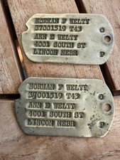 MILITARIA USA PAIRE DE DOG TAGS USA WW2 MONEL