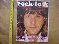 1972 ROCK FOLK 67 Joe Cocker Airplane Stones aux USA Transfert POSTER Garcia