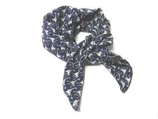 Foulard Homme Femme Bleu Et Blanc Foulard De Cou Soie Avec Dessins De Girafes