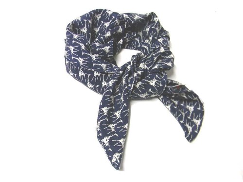 Foulard homme femme - bleu, et