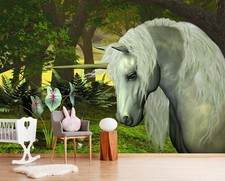 3D forêt verte licorne 23 papier peint peinture murale papier peint famille enfants Allemagne