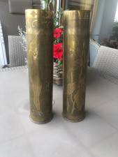 Douilles obus ciselées