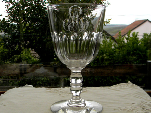 Verre eau ancien cristal - à,