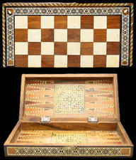 CHESSBOARD - JACKET 19th century / antique game toy