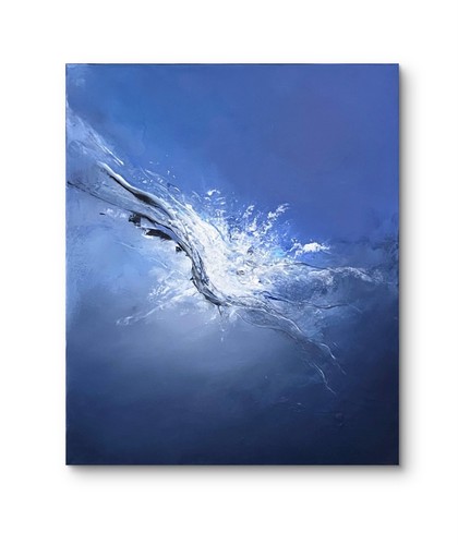 Tableau abstrait bleu art - tableau,