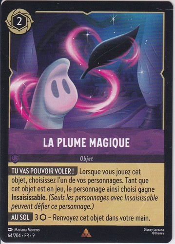 Carte lorcana plume magique - carte,