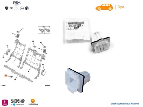 Clips armature banquette - 2x,