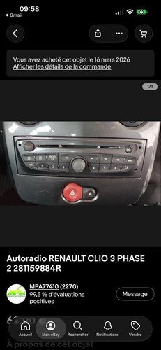 Autoradio renault clio phase - autoradio,