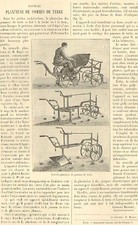 PRESS ARTICLE POTATO PLANTER BAJAC BY GEORGES MATHIEU 1898