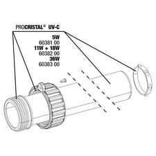 JBL Pièce de Rechange Verre de Quartz Set 36 W pour Procristal Uv-C Aquarium