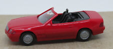 MICRO WIKING HO 1/87 MERCEDES 500 SL RED CONVERTIBLE no BOX #14201