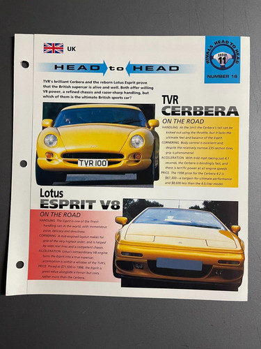 Tvr cerbera contre lotus - tvr,