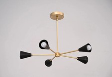 Ancien lustre laiton brillant