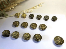 15 boutons de tiroirs / placards dorés - 4 design différents - Style Louis XVI