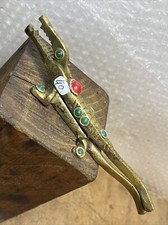 nut breaker alligator, brass old tool, old kitchen tool, ref No. 40