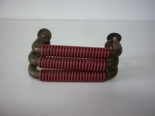 Lot de 3 anciennes poignées de meuble vintage laiton scoubidou design 1950