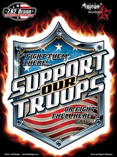 Autocollant support our - autocollant, troops