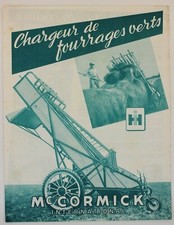 prospectus brochure chargeur de fourrages mc cormick international IH tracteur
