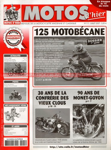 Motos hier 111 - d'hier, dc