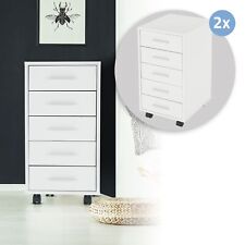 2x Caisson à 5 tiroirs de