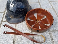 WW2 interior cap + jugular helmet Adrian mod 1926 LEATHER helmet liner s.D-62