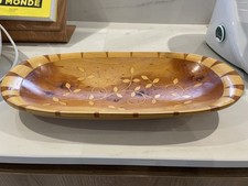 Plat De Présentation  Coupe En Marqueterie De Bois De Cèdre