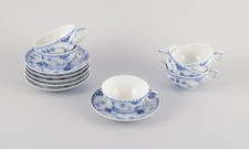 Demi-dentelle cannelée bleue