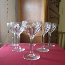 6 verres a eau  en cristal de